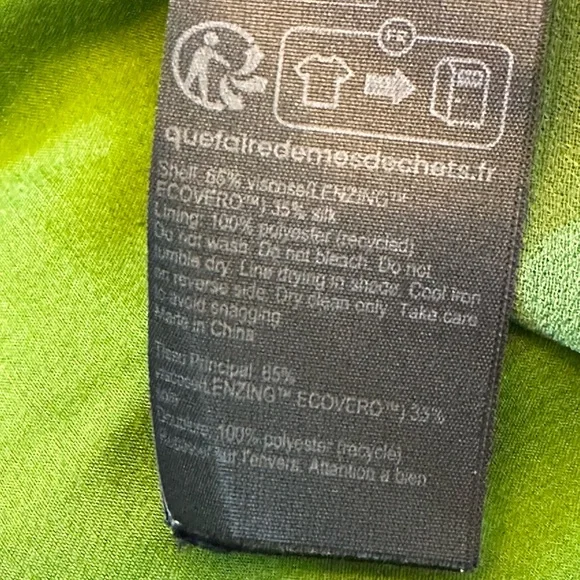 All Saints SZ 0 The‎ Estelle Green  Long Sleeve V-Neck asymmetrical midi dress - Picture 10 of 16